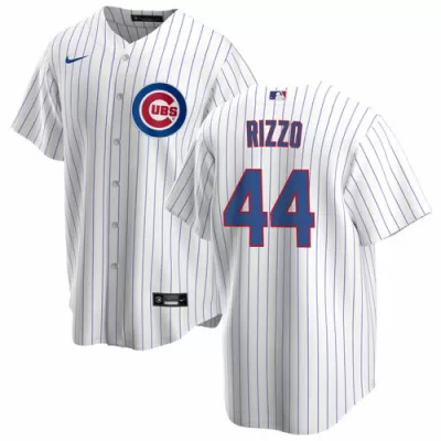 Men Chicago Cubs Anthony Rizzo #44 Home White MLB Jersey - uafactory