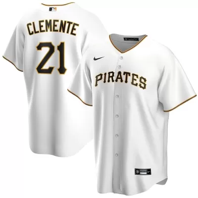 Men Pittsburgh Pirates Roberto Clemente #21 Home White MLB Jersey - uafactory