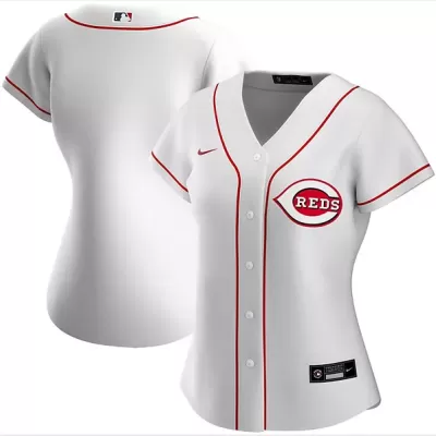 Women Cincinnati Reds Home White MLB Jersey - uafactory