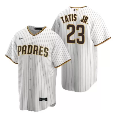 Men San Diego Padres Tatís Jr. #23 Home White&Brown MLB Jersey - uafactory