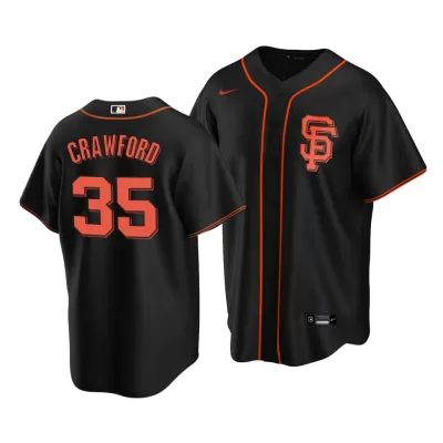 Men San Francisco Giants Brandon Crawford #35 Home Black MLB Jersey - uafactory