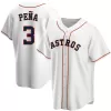 Men Houston Astros Jeremy Peña #3 Home White MLB Jersey - uafactory