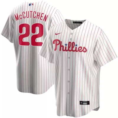 Men Philadelphia Phillies Andrew McCutchen #22 Home White MLB Jersey - uafactory