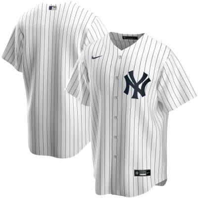 Men New York Yankees Home White MLB Jersey - uafactory