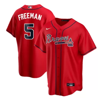 Men Atlanta Braves Freddie Freeman #5 Red MLB Jersey - uafactory