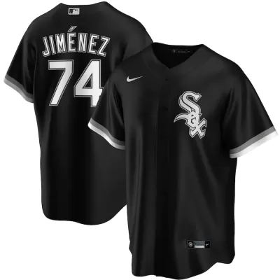 Men Chicago White Sox Eloy Jimenez #74 Black Alternate MLB Jersey - uafactory