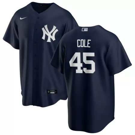 Men New York Yankees Gerrit Cole #45 Navy Alternate MLB Jersey - uafactory