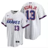 Men Atlanta Braves Ronald Acuña Jr. #13 White MLB Jersey - uafactory