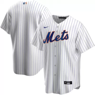 Men New York Mets Home White&Royal MLB Jersey - uafactory