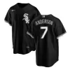 Men Chicago White Sox Tim Anderson #7 Home Black MLB Jersey - uafactory