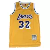 Men's Los Angeles Lakers Magic Johnson #32 Yellow Retro Jersey 84-85 - uafactory