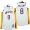 Men's Los Angeles Lakers Kobe Bryant #8 White Retro Jersey 03-04 - uafactory