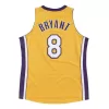 Men's Los Angeles Lakers Kobe Bryant #8 Yellow Retro Jersey 99-00 - uafactory