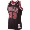 Men's Chicago Bulls Michael Jordan #23 Black&Red Retro Jersey 95-96 - uafactory