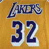 Men's Los Angeles Lakers Magic Johnson #32 Yellow Retro Jersey 84-85 - uafactory