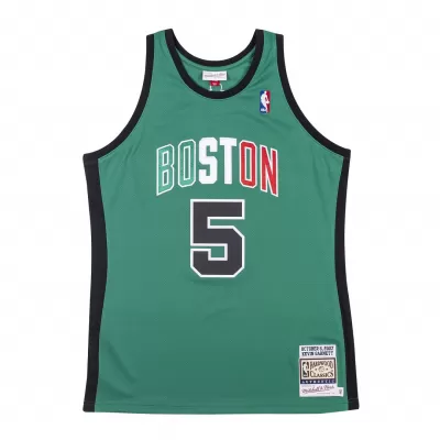 Men's Boston Celtics Kevin Garnet #5 Green Retro Jersey 07-08 - uafactory