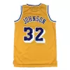 Men's Los Angeles Lakers Magic Johnson #32 Yellow Retro Jersey 84-85 - uafactory