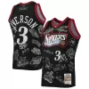 Men's Philadelphia 76ers Allen Iverson #3 Black Retro Jersey 97-98 - uafactory