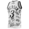 Men's Philadelphia 76ers Allen Iverson #3 white Retro Jersey 97-98 - uafactory