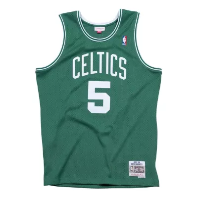 Men's Boston Celtics Kevin Garnet #5 Green Retro Jersey 07-08 - uafactory