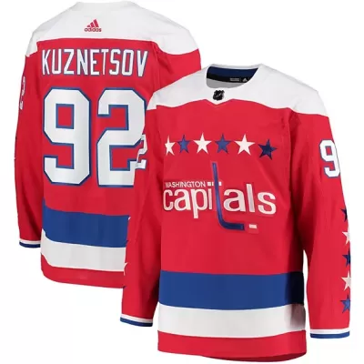 Men Washington Capitals Evgeny Kuznetsov #92 NHL Jersey - uafactory