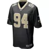 Men New Orleans Saints Cameron Jordan #94 Black Game Jersey - uafactory