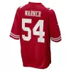 Men San Francisco 49ers Fred WARNER #54 Red Game Jersey - uafactory