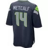 Men Seattle Seahawks DK Metcalf #14 Navy Game Jersey - uafactory