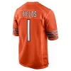 Men Chicago Bears Justin Fields #1 Orange Game Jersey - uafactory