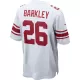 Men New York Giants Saquon Barkley #26 White Game Jersey - uafactory