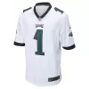 Men Philadelphia Eagles Jalen Hurts #1 White Game Jersey - uafactory