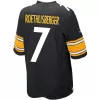 Men Pittsburgh Steelers Ben Roethlisberger #7 Black Game Jersey - uafactory