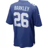 Men New York Giants Saquon Barkley #26 Royal Game Jersey - uafactory