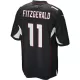 Men Arizona Cardinals Larry Fitzgerald #11 Black Game Jersey - uafactory