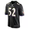 Men Baltimore Ravens Ray Lewis #52 Black Game Jersey - uafactory