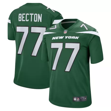 Men New York Jets Mekhi Becton #77 Green Game Jersey - uafactory