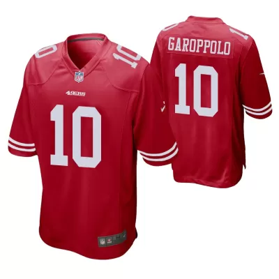 Men San Francisco 49ers Jimmy Garoppolo #10 Red Game Jersey - uafactory