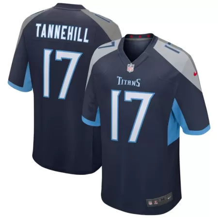 Men Tennessee Titans Ryan Tannehill #17 Navy Game Jersey - uafactory