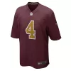 Men Washington Football Team Taylor Heinicke #4 Game Jersey - uafactory