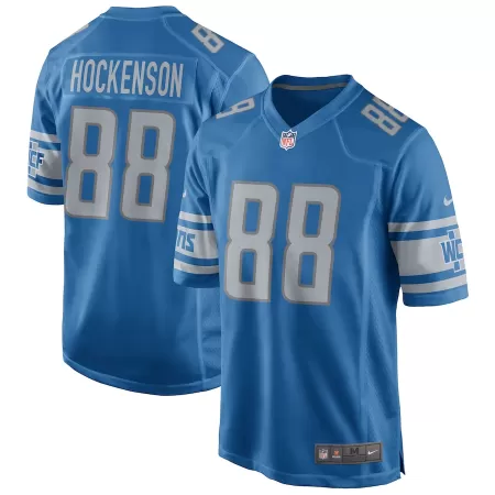 Men Detroit Lions T.J. Hockenson #88 Blue Game Jersey - uafactory