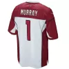 Men Arizona Cardinals Kyler Murray #1 White Game Jersey - uafactory