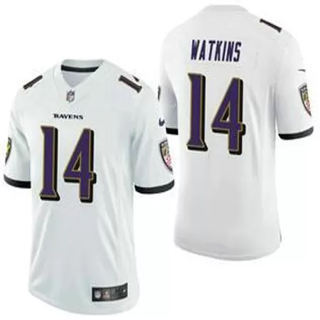 Men Baltimore Ravens Sammy Watkins #14 White Game Jersey - uafactory