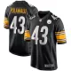 Men Pittsburgh Steelers Troy Polamalu #43 Black Game Jersey - uafactory