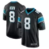 Men Carolina Panthers Jaycee Horn #8 Black Game Jersey - uafactory