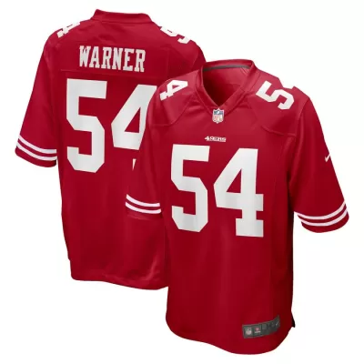 Men San Francisco 49ers Fred WARNER #54 Red Game Jersey - uafactory