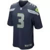 Men Seattle Seahawks Russell Wilson #3 Navy Game Jersey - uafactory