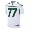 Men New York Jets Mekhi Becton #77 White Game Jersey - uafactory