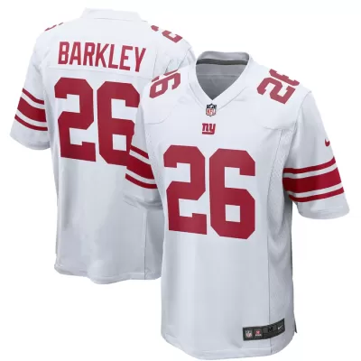 Men New York Giants Saquon Barkley #26 White Game Jersey - uafactory