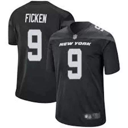 Men New York Jets Jets Ficken #9 Black Game Jersey - uafactory