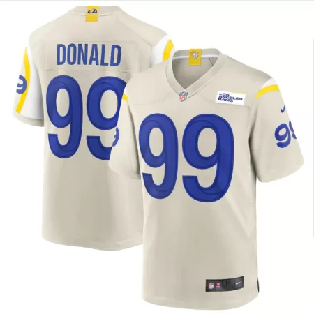 Men Los Angeles Rams Rams Donald #99 Cream Game Jersey - uafactory